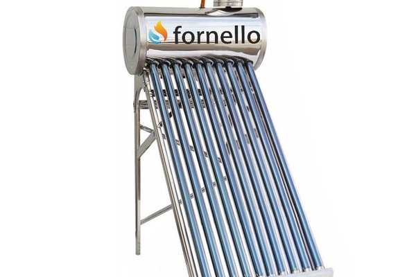 Panou solar nepresurizat Fornello pentru producere apa calda, cu rezervor inox 82 litri, 10 tuburi vidate si vas flotor 5 litri