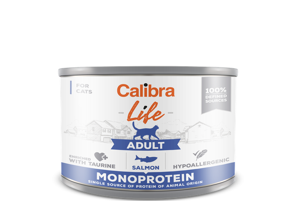 Calibra Cat Life Adult Salmon 200 g, conserva