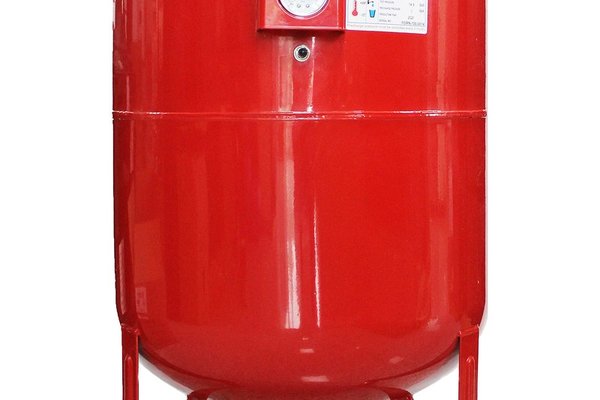 Vas expansiune termic Fornello 100 litri, vertical, cu picioare si manometru, culoare rosu, presiune maxima 10 bar, membrana EPDM