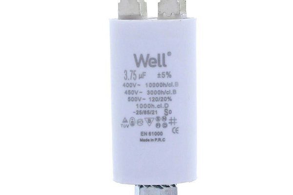 Condensator pornire motor 400V 3.75uF cu pin, Well