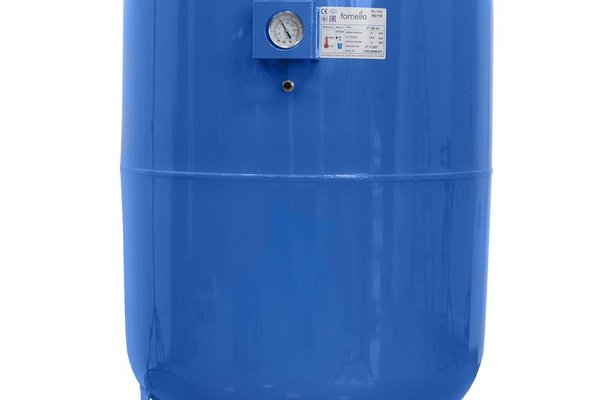 Vas expansiune pentru hidrofor Fornello 300 litri, vertical, cu picioare si manometru, culoare albastru, presiune maxima 10 bar, membrana EPDM