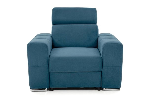 Fotoliu BELLAGIO, cu Tetier reglabil 105x96x86 cm, Albastru Denim, Outlet
