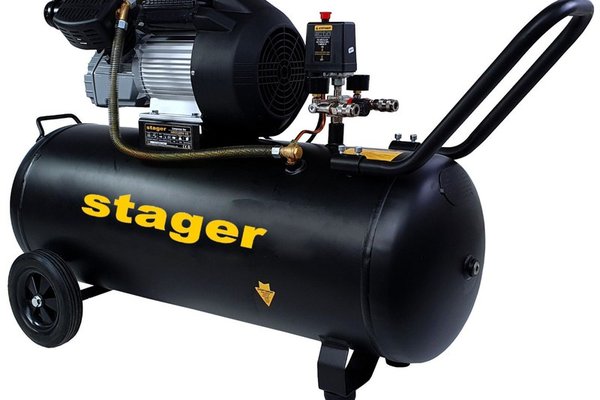 Compresor de aer Stager HM3100V-10, 100L, 10bar, 356L/min, monofazat