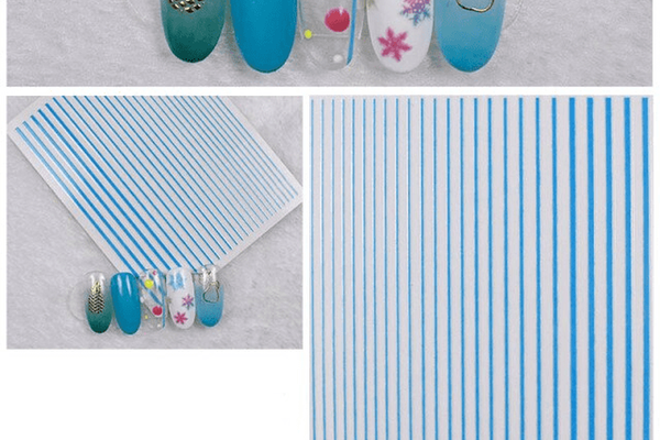 Sticker decor unghii albastru