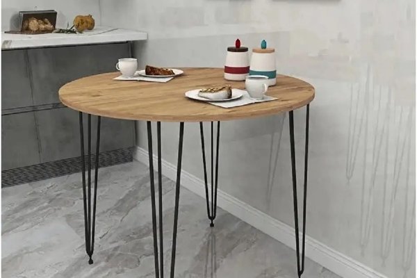 Masa de bucatarie rotunda Homs, 70x70 cm, A0047 - Design elegant si compact
