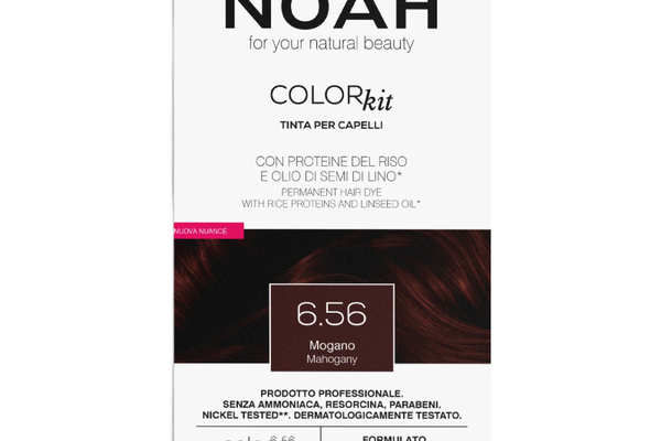 Vopsea de par naturala fara amoniac, 6.56 Mahon, Color kit, 140 ml, Noah