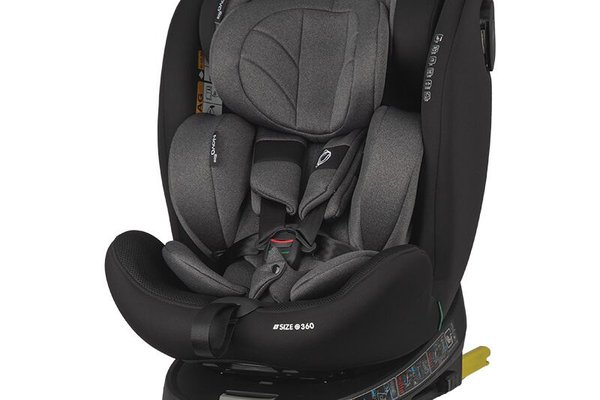 Scaun auto rotativ Coccolle Nova iSize, Isofix, 40-150 cm, 0-12 ani, R129, Top Tether, Diamond Black