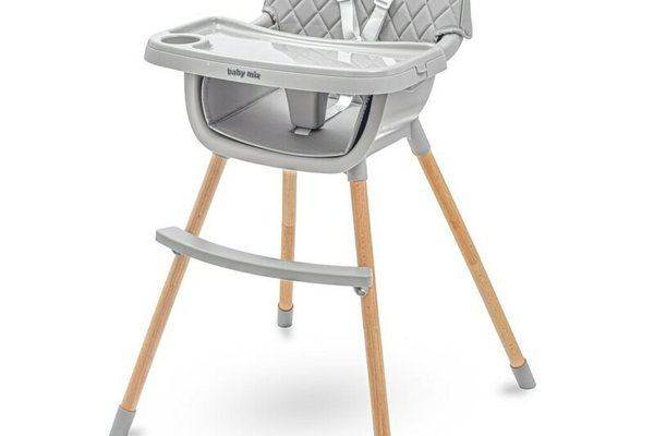 Scaun de masa multifunctional Baby Mix Freja pentru copii 6-36 luni, Dark Grey