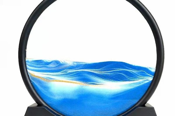 Clepsidra Albastra de Decor cu Nisip in Miscare - 17 cm