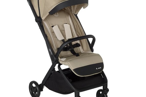 Carucior sport, Jane, Clap, Sistem compact de pliere care permite transportul caruciorului la bordul aeronavei, Cadru din aluminium, De la nastere pana la 26Kg, Conform cu standardul european EN 1888-2:2018+A1:2023, Desert