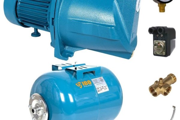 Kit Hidrofor 100L cu pompa IBO Dambat JSW150, 1.5kW, debit 80l/min, H refulare 46m, racord 1 tol