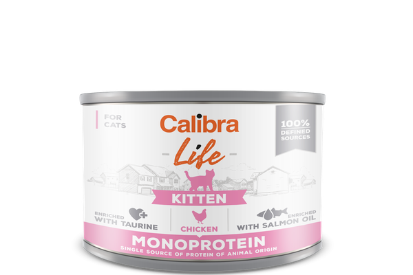 Calibra Cat Life Kitten Chicken 200 g, conserva