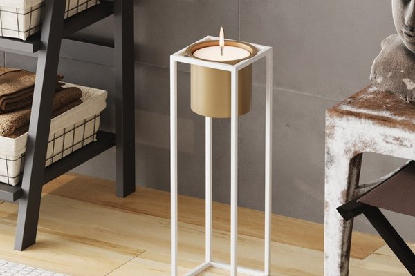 Ghiveci decorativ GED023C Auriu 15x50x15 cm