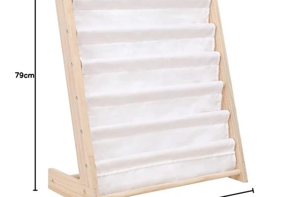 Organizator pentru cartireviste copii Ginger Home Natur cu 6 rafturi,dimensiune 64x30x79 cm