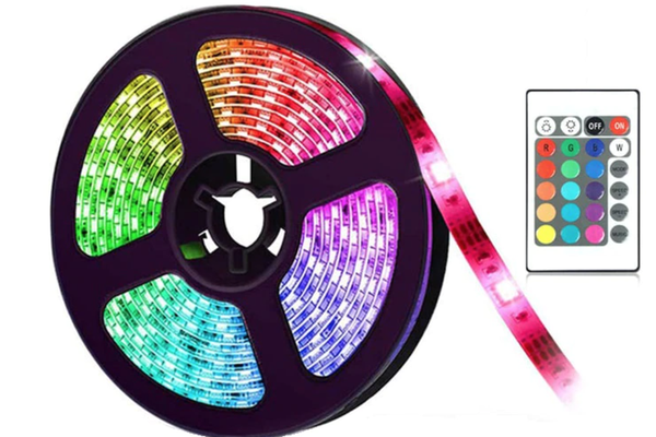 Kit Banda LED RGB cu Telecomanda 300 LED uri Lungime 5m 220V BS