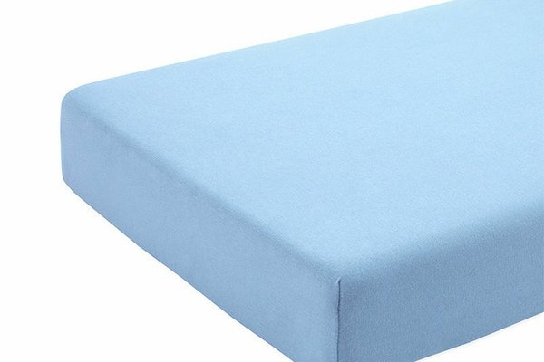 Cearceaf albastru KidsDecor cu elastic din bumbac 70 x 160 cm