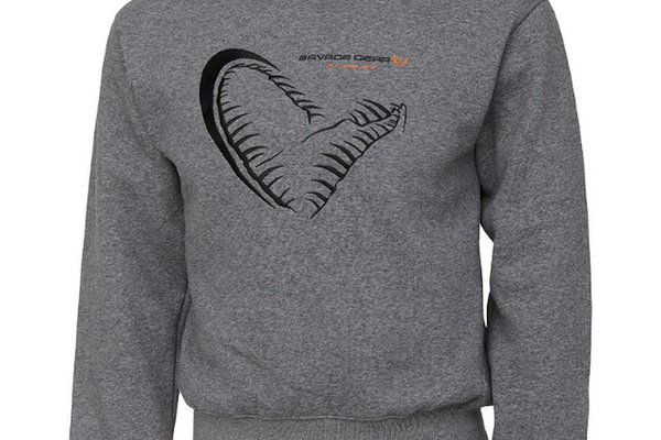 Hanorac Savage Gear Junior Jaw Melange, Grey (Marime: S)