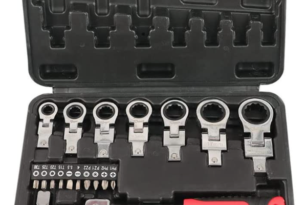 Set de chei cu clichet cap flexibil de 20 buc cu cap Torx de 8 mm-19 mm