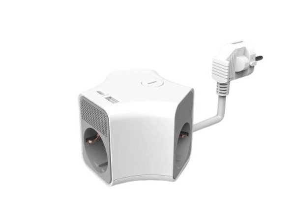 Prelungitor 3 prize 1x USB-A + 1x USB-C, cablu 3x1.5mmp, 1.4m, alb, Technik