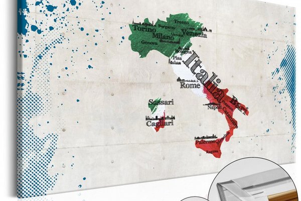 Tablou din plută - Italy [Cork Map] 90x60 cm