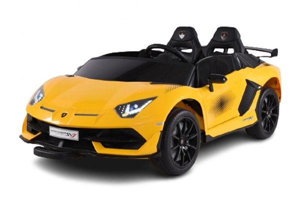 Masinuta electrica pentru 2 copii Lamborghini Aventador Xago 12V 90W Deluxe, Galben