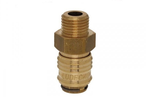 Mini cupla rapida cu filet exterior Ludecke ESM14A, 1 4  , O6 mm