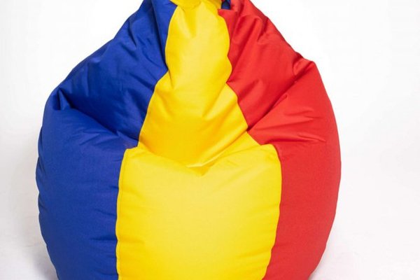 Fotoliu Bean Bag Tricolor cu Husa Interioara pentru Relaxare