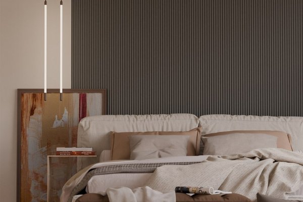 Panou riflaj decorativ STONE, MDF, gri, 1,8x10x280 cm