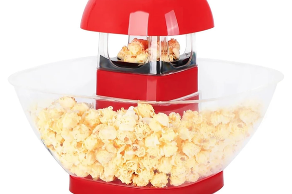 Masina de facut popcorn cu bol, 1200 W - Delicii crocante acasa