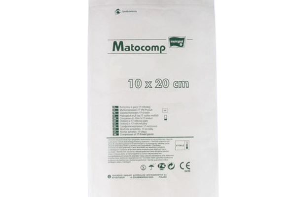 Comprese sterile Matopat 10x20cm, 8 straturi, 17 fire, 3 bucati