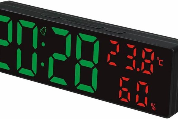 Ceas de Birou Digital cu Termometru si Umiditate Model DS3818l ROSU