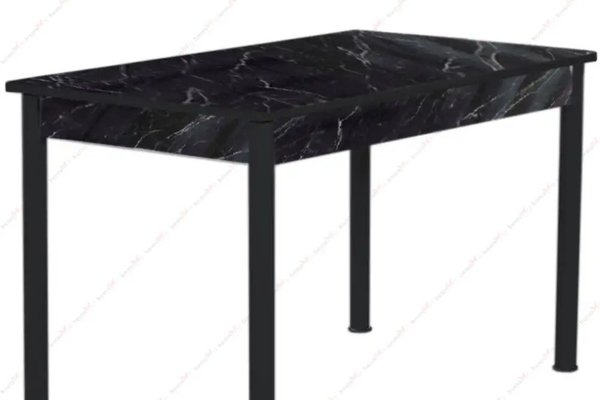 Masa bucatarie Bella negru marmorat, 120 cm
