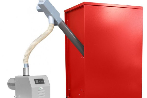 Pachet transformare cazanele pe lemne, din combustibil solid in cazan pe peleti cu ARZATOR PELETI FORNELLO B-HOME 34 KW CU SNEC B-MAX si BUNCAR 500 LITRI