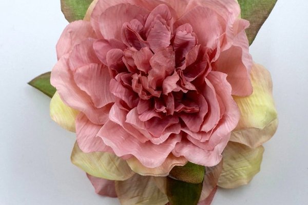 Clama de par cu floare bujor supradimensionata Roz - Design floral elegant
