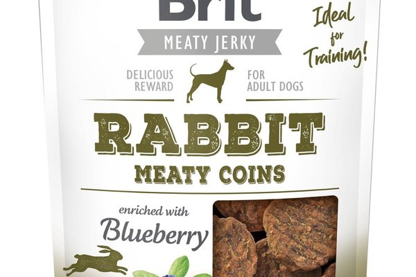 Brit Dog Jerky Rabbit Meaty Coins, 80 g