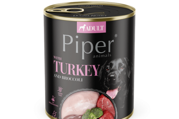 Piper Adult Dog, Hrana Umida cu Curcan si Broccoli, 800 g
