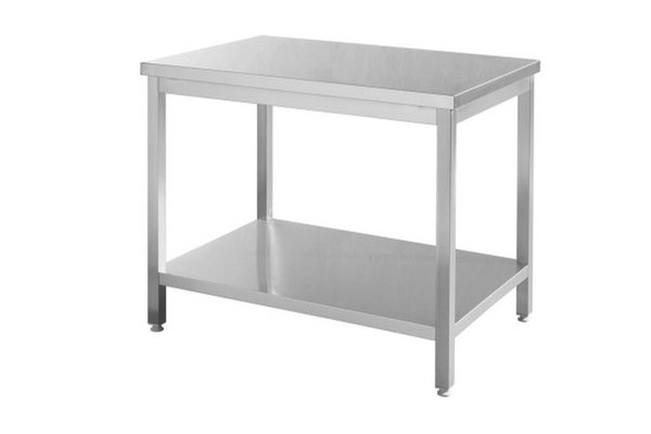 Masa de Lucru cu Polita, Inox AISI 430, Hendi, 1800x700x(H)850 mm, Blat de Lucru si Polita Inferioara Ranforsate