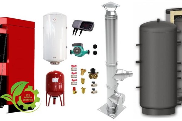 Sunsystem Burnit NWB MAX 55 kW - Pachet Centrala pe Combustibil Solid cu Accesorii Complete