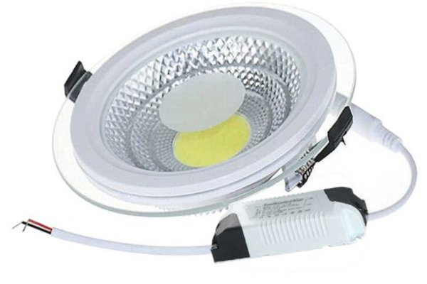 Spot Led COB 5W incastrabil tavan Fals si rigips cu margine de sticla