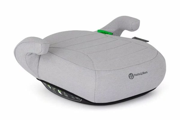 Inaltator auto Petite&Mars Zuno, I-size, 125-150 cm, 22-36 kg, Design ergonomic, Greutate redusa de 0,9 kg, Gri