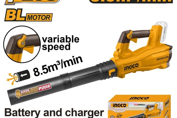 Suflanta Ingco CABLI20428 pentru Frunze - Motor Brushless 20V Fara Acumulator