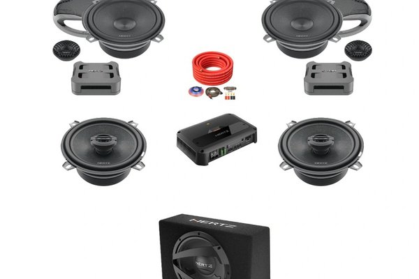 Set difuzoare auto cu subwoofer dedicat Dacia Sandero I 2008 - 2012 Hertz Cento 1030 W