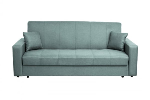 Canapea CORINNE II extensibila, 3 locuri, cu lada depozitare, gri verzui, 220x90x96 cm