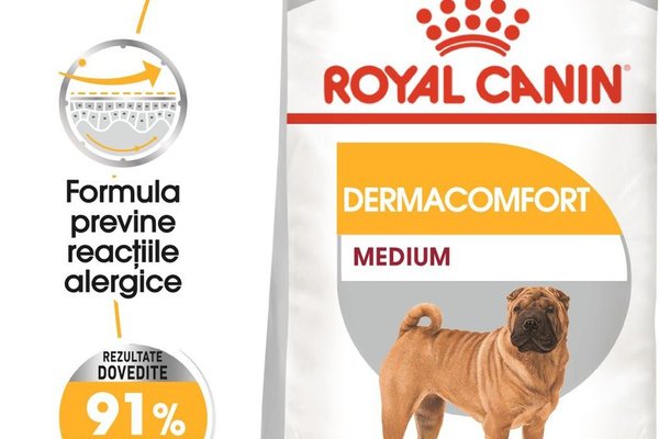 Royal Canin Medium Dermacomfort hrana uscata caine, prevenirea iritatiilor pielii, 3 kg