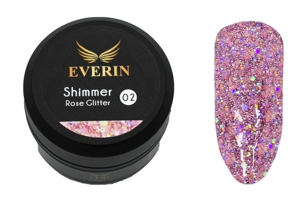 Gel color Shimmer Rose Glitter Everin 5ml- 02 - SRG-01