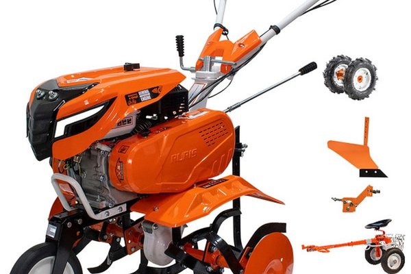 Motosapa RURIS 7500ACC2, 7 CP, Benzina ,4 timpi, 208 cc, roti cauciuc 4.00-8 + plug + adaptor + accesoriu pentru tractat