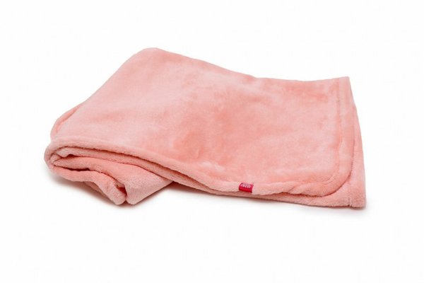 Paturica pufoasa de plus KidsDecor 100x120 cm din polyester Roz