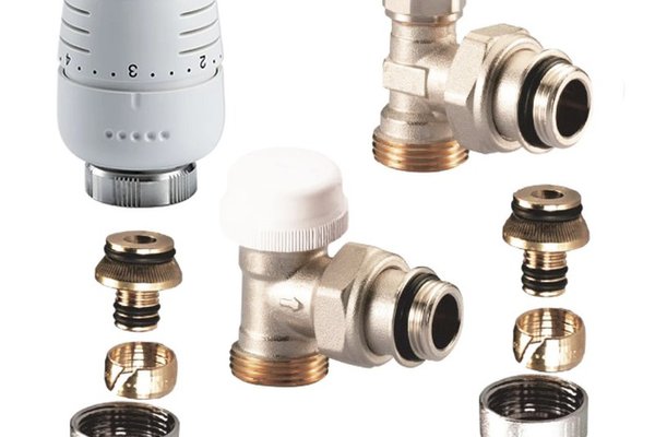 Set robineti pentru calorifer Ivar - cap termostatic, robinet termostatabil si robinet retur