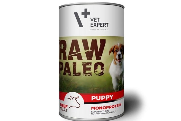 Raw Paleo Puppy, Conserva Monoproteica, Vita, 400 g
