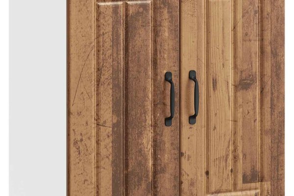 Dulap de Bucatarie Lucca din Lemn Vechi - Model cu 2 Uși, Dimensiuni 60x31x60 cm